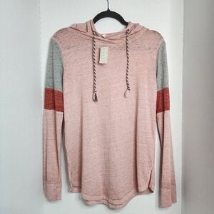 NWT Maurices Pink and Gray Long Sleeve Hoodie